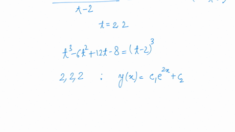 find-the-general-solution-of-the-following-differential-equations-1-y-6y-12y-8y-0-2-y-4y-2y-8y-0-3-y-3y-3y-y-0-i-mostly-need-help-with-factoring-the-auxiliary-equation-58783