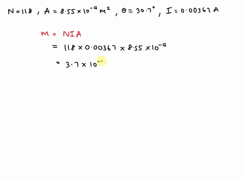 a-flat-118-turn-current-carrying-loop-is-immersed-in-a-uniform-magnetic-field-the-area-of-the-loop-is-855-10-4-m2-and-the-angle-between-its-magnetic-dipole-moment-and-the-field-is-307-find-t-08562