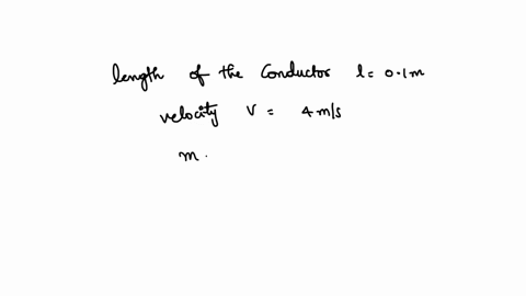 a-straight-conductor-01-m-long-moves-in-a-uniform-magnetic-field-01-t-the-velocity-of-the-conductor-is-15-ms-and-is-directed-perpendicular-to-the-field-the-emf-induced-between-the-two-ends-of-the-co-2