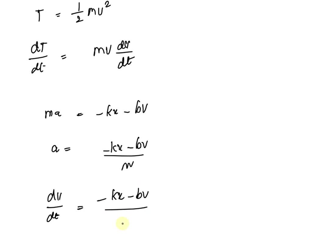 SOLVED: For an underdamped simple harmonic oscillator with a damping ...