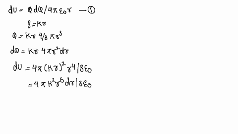 a-sphere-of-radius-r-carries-charge-density-pr-energy-of-the-configuration-where-k-is-constant-find-the-94651