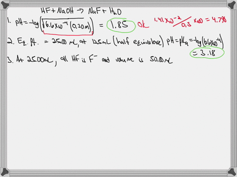 3-find-the-ph-at-each-of-the-following-points-in-the-titration-of-25-ml-of-030-m-hf-with-030-m-naoh-the-ka-value-of-hf-is-6610-25-points-the-initial-ph-with-just-hf-in-the-flask-after-adding-30007