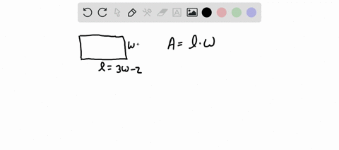 a-rectangle-has-a-length-2-ft-less-than-three-times-its-width-what-is-the-area-of-the-rectangle-when-its-width-is-2ft-33374