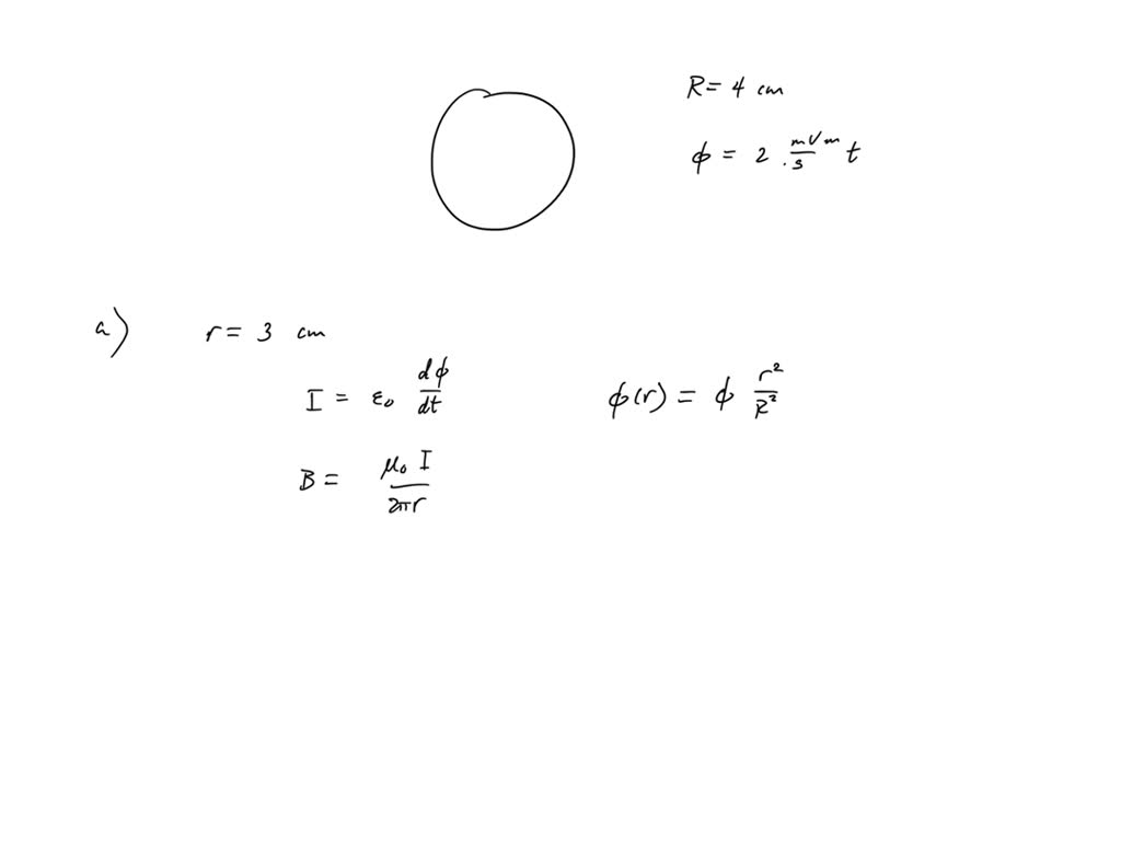 Solved The Figure Shows A Circular Region Of Radius R 400 Cm In Which A Uniform Electric 5697