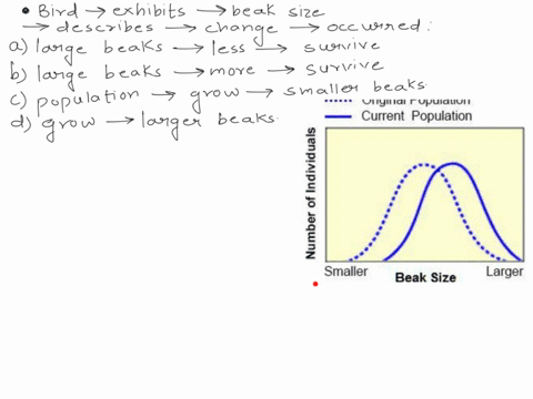 a-particular-population-of-bird-exhibits-variation-in-beak-size-several-years-ago-a-change-occurred-in-the-environment-where-the-bird-population-lives-the-graph-below-shows-how-the-distribut-18498