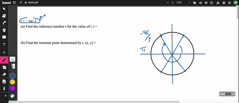 Reference Number T T 4 3 a find the reference number t for the value of t t b...