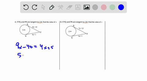 a-if-pq-and-pr-are-tangent-t0-oe-find-the-value-of-x-b-if-pq-and-pr-are-tangent-t0-oe-find-the-value-of-x-9r-0-7-10-4-x-c-segment-fg-is-tangentto-ok-at-f-and-hg-is-tangent-d-segment-fg-is-ta-10276