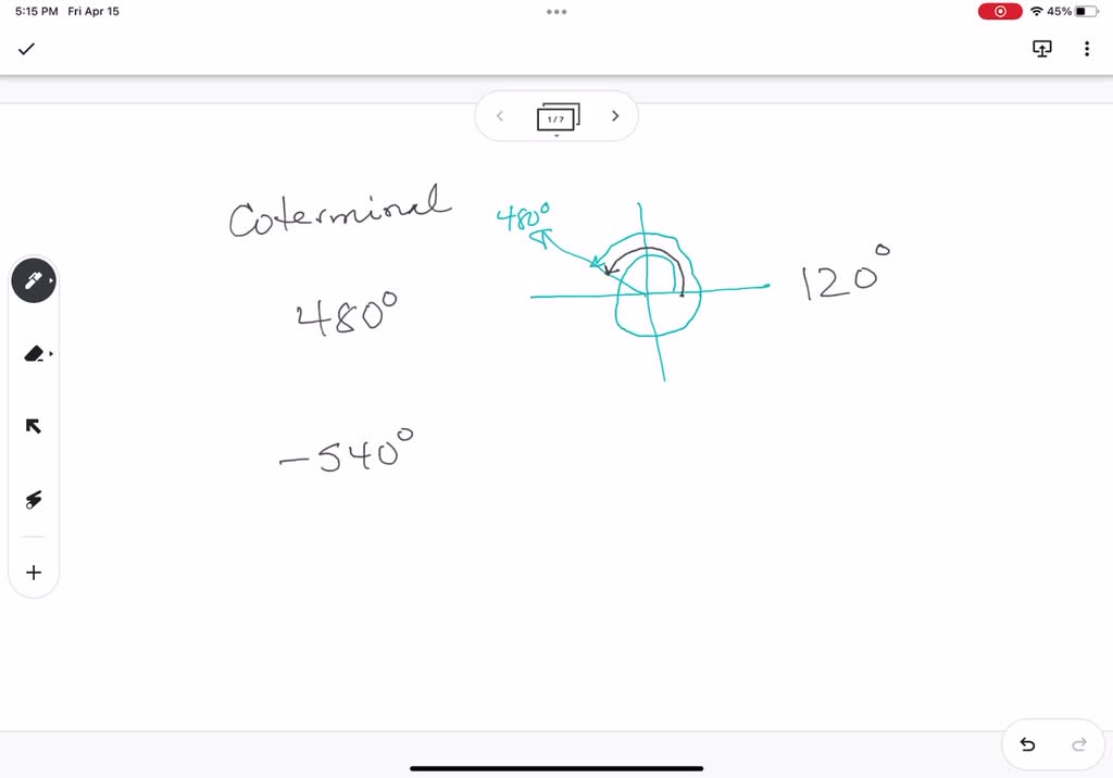 SOLVED Find an angle between 0" and 360" that is coterminal with (2