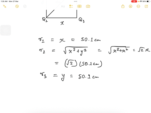 three-point-charges-q1-214-hc-q2-346-c-and-q3-873-pc-are-arranged-as-shown-in-the-figure-the-lengths-y-and-x-both-equal-501-cm-calculate-the-electric-potential-v-at-point-a_-q1-q-58916