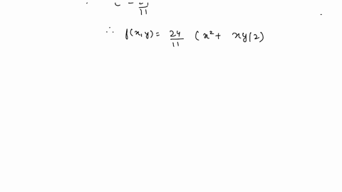 the-joint-probability-density-function-of-x-and-y-is-given-by-fxycx2xy2-0x1-0-y1-1-find-c-so-that-fx-y-can-be-a-joint-probability-density-function-2-find-prx-y-3-find-pr-y-12-x-12-46734