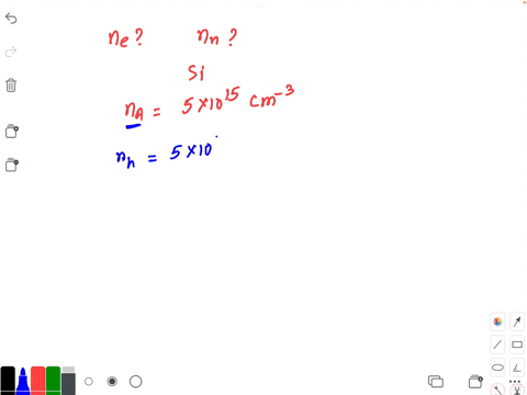 find-the-concentrations-electrons-and-holes-in-a-simple-of-silicon-that-has-a-concentration-of-donor-atoms-equal-to-5x10-15-cm-3-is-the-semiconductor-n-type-or-p-type