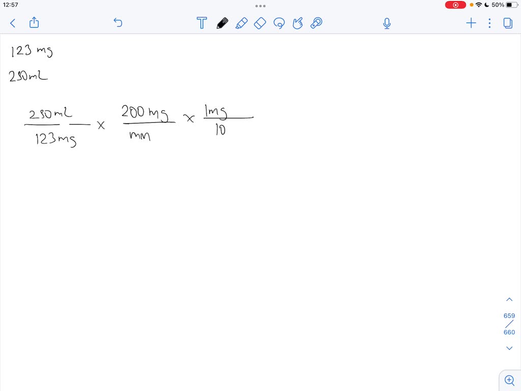 SOLVED 26. Ifan intravenous solution containing 123 mg ofa drug