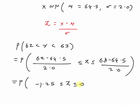use-normal-distribution-with-645-and-g-20-to-approximate-the-percentage-of-these-students-having-heights-within-any-specified-range-in-each-part-i-obtain-the-exact-percentage-from-the-table-05719