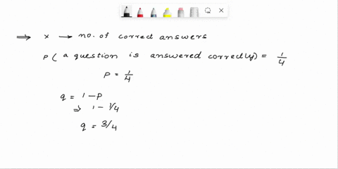 problem 22 a students takes a 5 question multiple choice exam with four ...