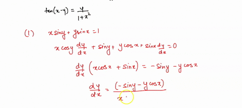 dy-1if-xsin-y-ysinx-find-dx-dy-2-if-ysinx-xsiny-find-dx-3-use-implicit-differentiation-to-find-dydx-tanx-y-ix-50328