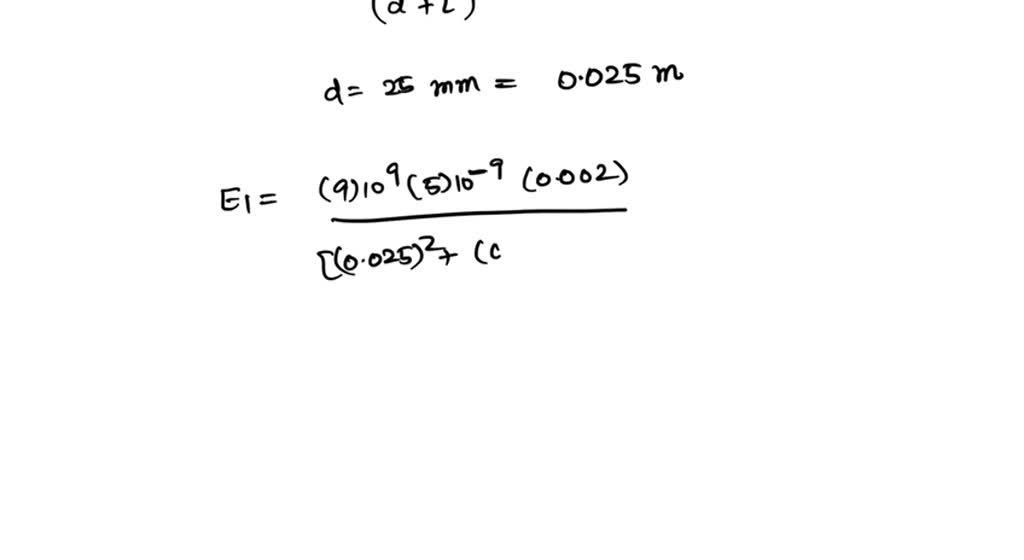 SOLVED An electric dipole is formed from ± 5.0 nC point charges spaced