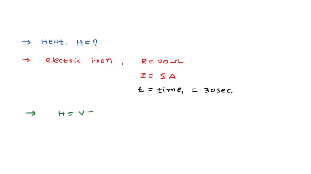 SOLVED an electric iron of resistance 20 ohm takes a current 5 A