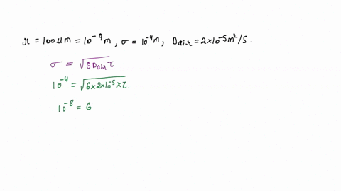 problem-22-in-three-dimensions-the-root-mean-square-dif-fusion-distance-is-0-v6dt-where-t-is-the-diffusion-time-consider-the-diffusion-of-oxygen-from-air-to-the-blood-in-the-lungs-the-termin-81232
