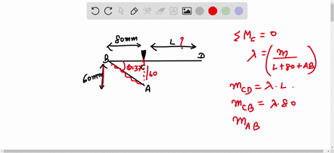 the-homogeneous-wire-a-b-c-d-is-bent-as-shown-and-is-attached-to-a-hinge-at-c-determine-the-length-l-for-which-portion-b-c-d-of-the-wire-is-horizontal