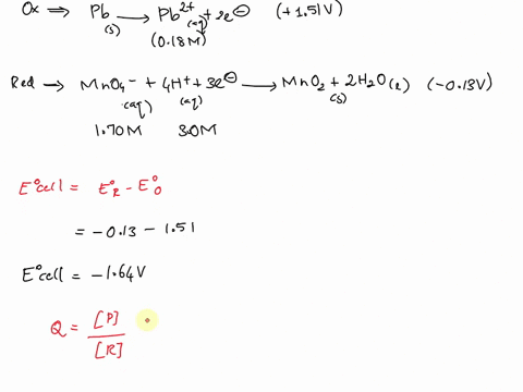 an-electrochemical-cell-is-based-on-the-following-two-half-reactions-ox-pbspb2aq-018-m-2e-red-mno4aq-170-m-4haq-30-m-3e-mno2s2h2ol-compute-the-cell-potential-at-25-c-05275