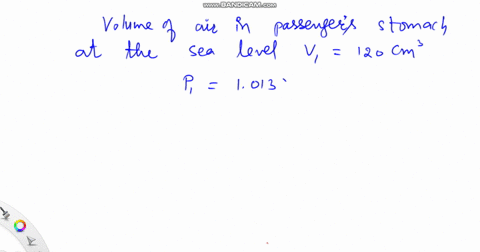 an-airplane-passenger-has-120-cm3-of-air-in-his-stomach-just-before-the-plane-takes-off-from-a-sea-level-airport-what-volume-in-cubic-centimeters-will-the-air-have-at-cruising-altitude-at-th-82637