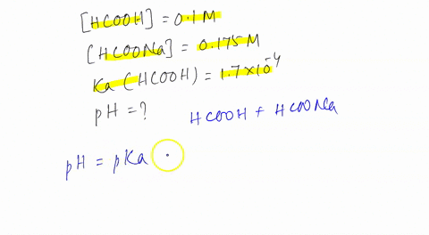 a-buffer-solution-is-made-of-0100-m-formic-acid-and-0175-m-sodium-formate-what-is-the-ph-of-this-buffer-solution-ka-formic-acid-17-x-10-4-89693