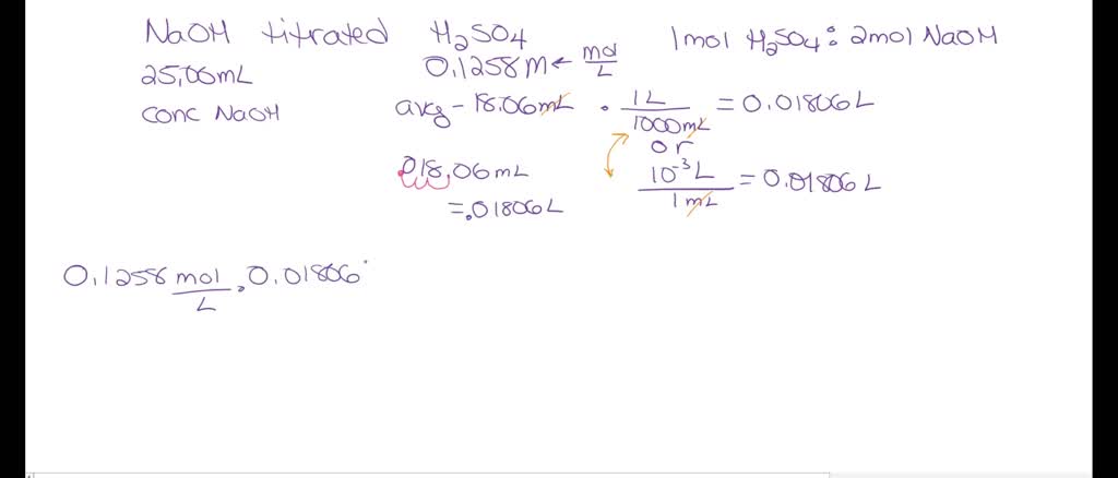 High-Quality A 31.5 Ml Aliquot Of H2so4 Of Unknown Concentration Design Illustration High-Quality A 31.5 Ml Aliquot Of H2so4 Of Unknown Concentration Design Illustration