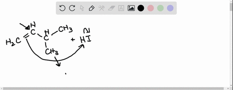 predict-the-two-major-organic-products-of-the-reaction-hi-behaves-as-an-hx-reagent-draw-the-two-major-organic-products_-select-draw-rings-more-erase-hzc-ch3-h-ch3-91868