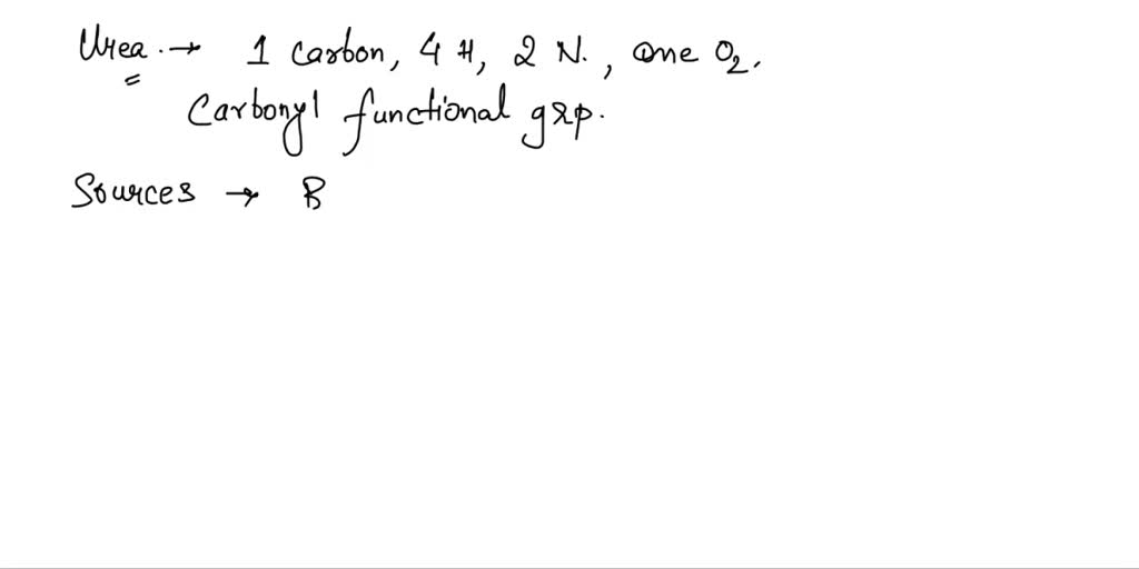 SOLVED: Q. How many nitrogen are present in the structure of urea and ...