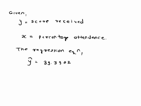 suindcniouinisanh-page-1-the-following-excel-tables-are-obtained-when-score-received-on-an-exam-measured-in-percentage-points-y-is-regressed-on-percentage-attendance-for-22-students-in-a-sta-36515