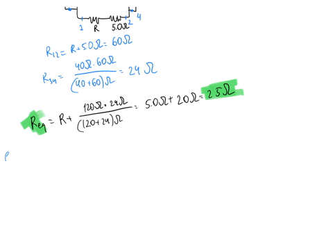 2-five-resistors-are-connected-as-shown-in-the-figure-below-the-resistance-r-55-q-and-the-voltage-between-points-and-b-is-150-v-find-a-the-equivalent-resistance-of-the-circuit-and-b-the-powe-83739