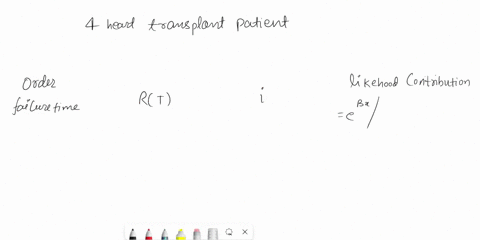 below-is-the-survival-data-for-4-heart-transplant-patients-where-t-is-the-time-to-event-or-censorship-x-recorded-the-patient-care-score-and-c-is-the-censorship-variable-with-c-0-as-censored-29337