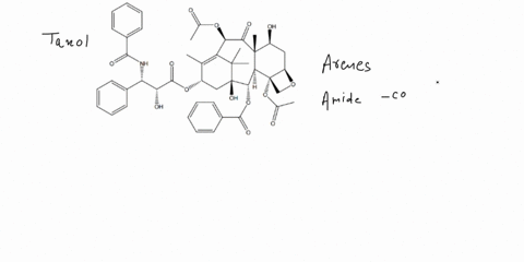 taxol-shown-below-is-a-drug-used-to-treat-cancer-please-identify-the-function-group-that-is-not-in-the-structure-oh-nh-h-6-oh-6-oh-alcohol-amide-ester-aldehyde-ether-23839