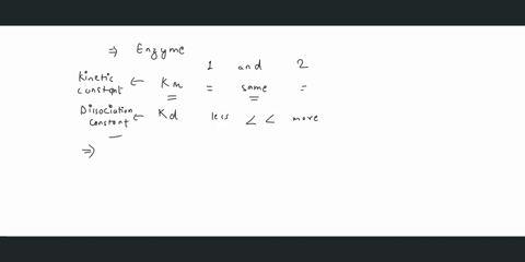 question-22-4-points-two-forms-of-an-enzyme-1-and-2-catalyze-the-same-reaction-where-a-single-substrate-is-converted-into-a-single-product-following-michaelis-menten-kinetics-with-km-enzyme-88687