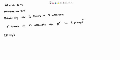 the-probability-that-an-archer-hits-the-target-is-p09-so-the-probability-that-he-misses-the-target-2-84932