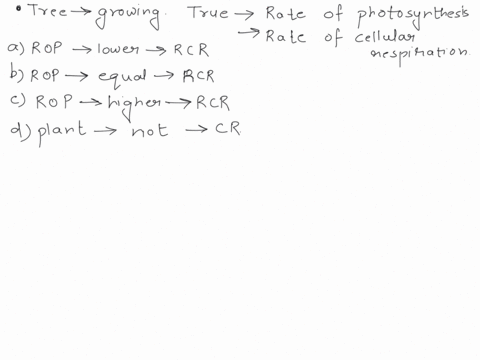 question-15-2-pts-a-tree-is-growing-in-size-what-must-be-rue-about-the-rate-of-photosynthesis-and-the-rate-of-cellular-respiration-the-rate-of-photosynthesis-lower-than-the-rate-of-cellular-84726