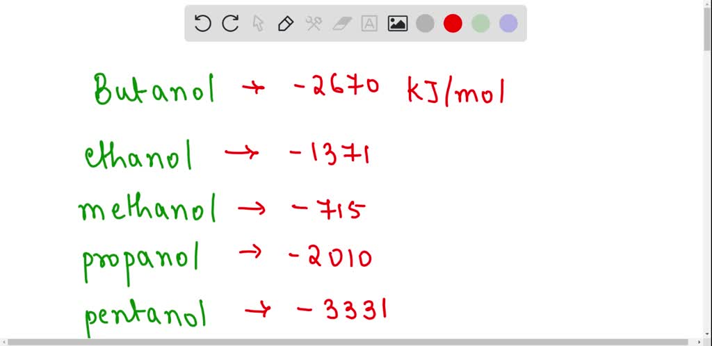 SOLVED: Which Alcohol (Methanol, Ethanol, Propanol-1, Butanol, Pentanol ...