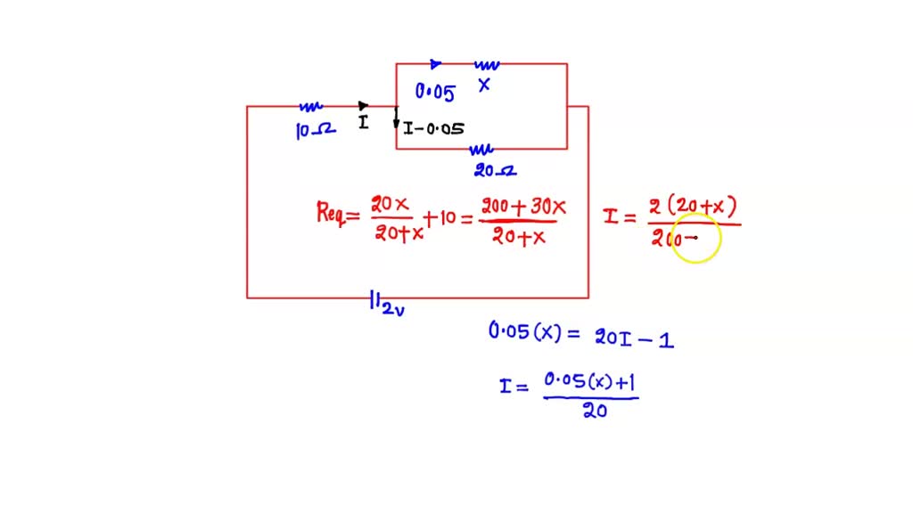 SOLVED Unknown resistance X is joined parallel to a resistance of