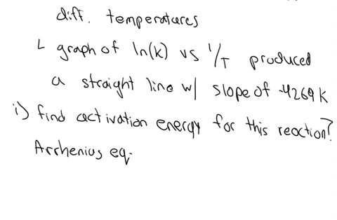 the-rate-constant-k-for-a-given-reaction-was-measured-at-several-different-temperatures-a-graph-of-ln-k-vs-1t-temperature-measured-in-kelvin-produced-a-straight-line-with-a-slope-of-4269-k-what-is-the