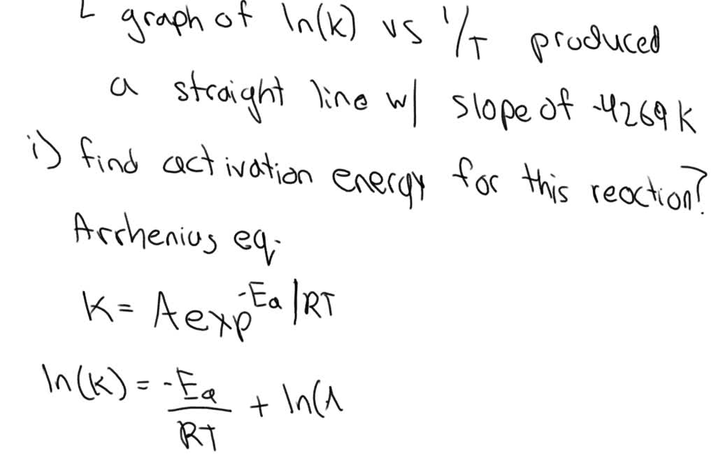 solved-the-rate-constant-of-a-reaction-is-measured-at-different-temperatures-a-plot-of-the