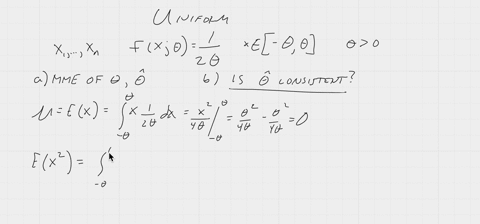 1-20-let-x_1-x_2-ldots-x_n-be-an-iid-sample-from-a-uniform-distribution-with-pdf-fx-theta-1-2-theta-for-x-in-theta-theta-zero-elsewhere-where-theta0-is-an-unknown-parameter-a-find-the-mme-method-of-mo