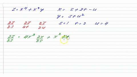 73-points-scalcet8-145021-use-the-chain-rule-to-find-the-indicated-partial-derivatives-2-x-x2y-xs-2t-u-y-stu-8z-82-dz-when-s-1t-2u-4-os-at-du-82-8s-dz-dt-8z-du-need-help-reud-it-watchlt-dlkt-95234