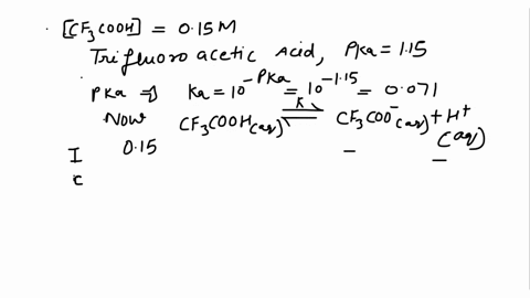 acids-bases-and-equilibrium-4-determine-the-ph-poh-and-the-concentration-of-all-species-at-equilibrium-for-each-of-the-following-solutions-a-a-015-m-solution-of-trifluoroacetic-acid-pka-115-56082