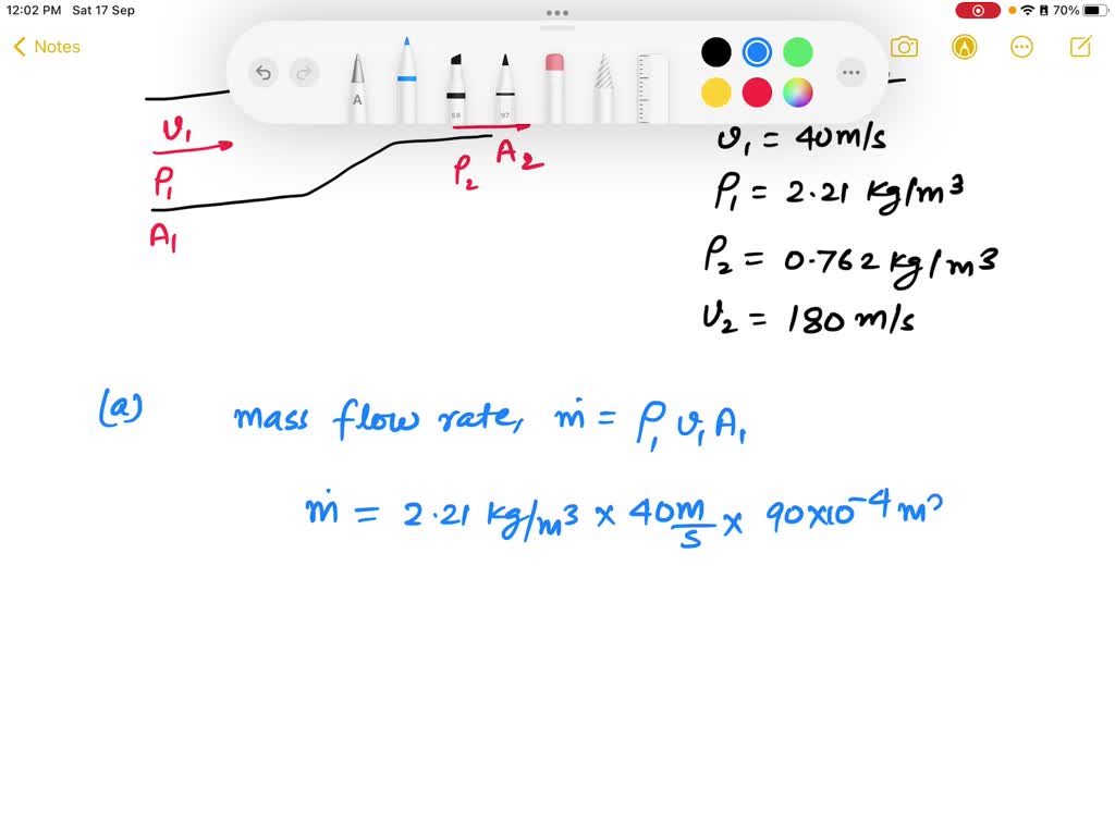solved-air-enters-a-nozzle-steadily-at-2-21-kg-m3-and-40-m-s-and