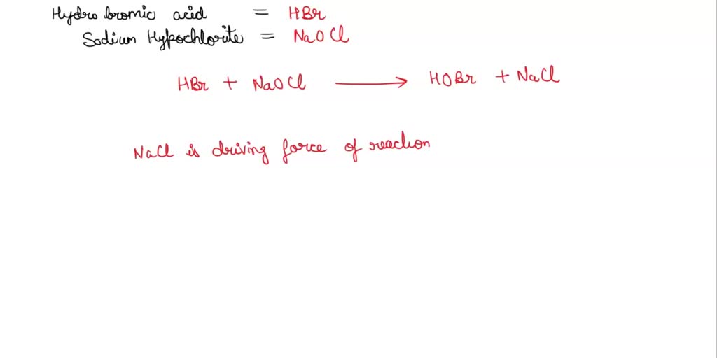 Solved Write The Net Ionic Equation For The Reaction Between Hydrobromic Acid And Sodium