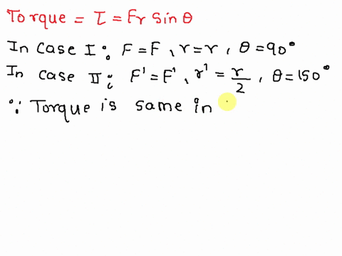 a-rod-of-length-is-pivoted-about-its-left-end-and-has-a-force-applied-perpendicular-to-the-rod-at-the-midpoint-the-force-is-now-removed-and-another-force-is-applied-at-the-endpoint-of-the-ro-87444