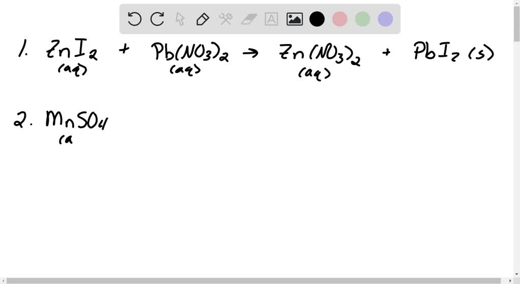 SOLVED 1. Write a balanced equation for the doublereplacement
