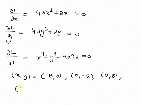 point-find-the-absolute-maximum-and-minimum-of-the-function-fzy-x2-y2-subject-to-the-constraint-4-y4-4096-as-usual-ignore-unneeded-answer-blanks-and-list-points-in-lexicographic-order-absolu-94385