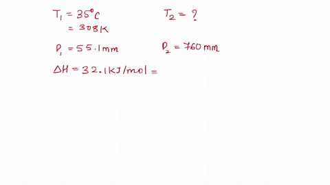 determine-the-normal-boiling-point-of-a-substance-whose-vapor-pressure-is-551-mmhg-at-35oc-and-has-a-hvap-of-321-kjmol-here-is-the-2-point-form-of-the-clausius-clapeyron-equation-ln-p2p1-hva-60803