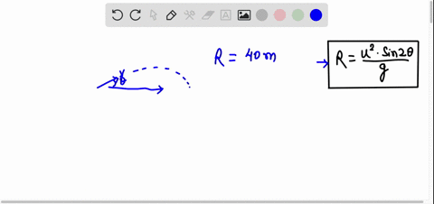 a-projectile-is-fired-with-velocity-v-and-covers-maximum-horizontal-distance-of-40msif-same-is-fired-with-same-velocity-at-15angle-then-horizontal-distance-will-be-equal-to-83727